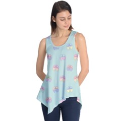 Butterfly Pastel Insect Green Sleeveless Tunic by Nexatart