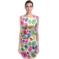 Colorful Roses Classic Sleeveless Midi Dress by Valentinaart