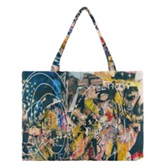 Art Graffiti Abstract Lines Medium Tote Bag by Nexatart