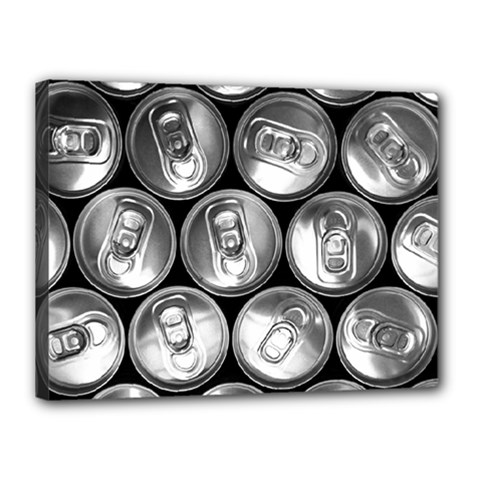 Black And White Doses Cans Fuzzy Drinks Canvas 16  X 12  by Nexatart