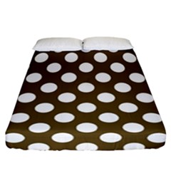 Brown Polkadot Background Fitted Sheet (california King Size) by Nexatart