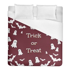 Halloween Free Card Trick Or Treat Duvet Cover (full/ Double Size) by Nexatart