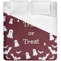 Halloween Free Card Trick Or Treat Duvet Cover (king Size) by Nexatart