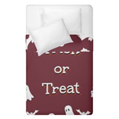 Halloween Free Card Trick Or Treat Duvet Cover Double Side (single Size) by Nexatart