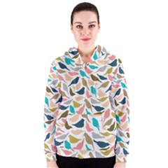 Colorful Birds Women s Zipper Hoodie by Brittlevirginclothing