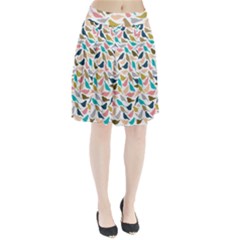 Colorful Birds Pleated Skirt by Brittlevirginclothing