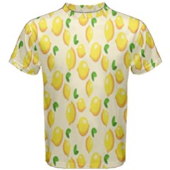 Pattern Template Lemons Yellow Men s Cotton Tee by Nexatart