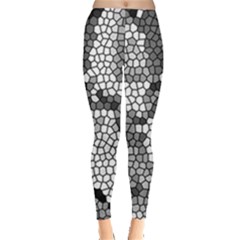 Mosaic Stones Glass Pattern Leggings  by Nexatart