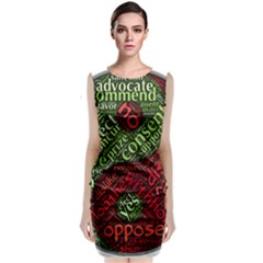 Tao Duality Binary Opposites Classic Sleeveless Midi Dress by Nexatart