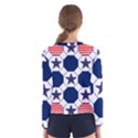 Patriotic Symbolic Red White Blue Women s Long Sleeve Tee View2