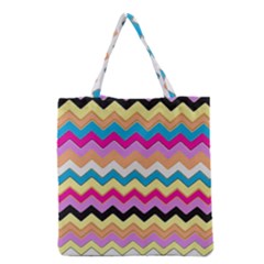 Chevrons Pattern Art Background Grocery Tote Bag by Nexatart