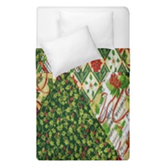 Christmas Quilt Background Duvet Cover Double Side (single Size) by Nexatart