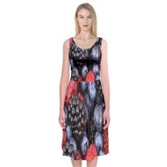 Forest Fruit Midi Sleeveless Dress by Nexatart