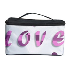 Love Valentine S Day 3d Fabric Cosmetic Storage Case by Nexatart