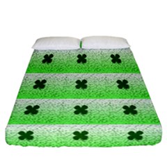 Shamrock Pattern Background Fitted Sheet (california King Size) by Nexatart