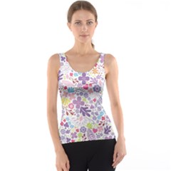 Colorful Flower Tank Top by Brittlevirginclothing