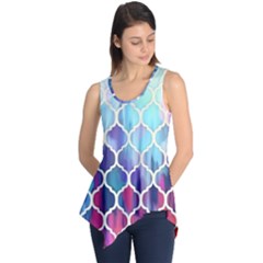 Purple Moroccan Mosaic Sleeveless Tunic by Brittlevirginclothing