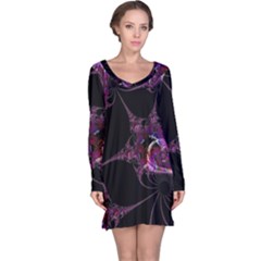 Fantasy Fractal 124 A Long Sleeve Nightdress by Fractalworld