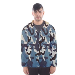 Blue Water Camouflage Hooded Wind Breaker (men) by Nexatart