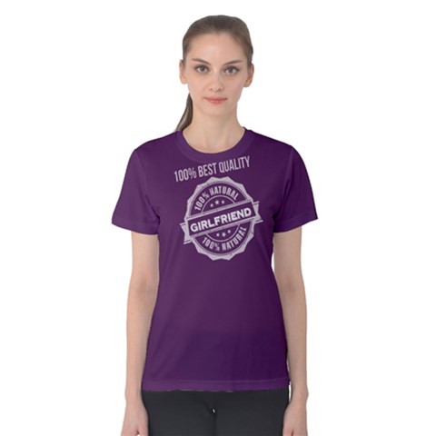 Purple 100% Natural Girlfriend Women s Cotton Tee by FunnySaying