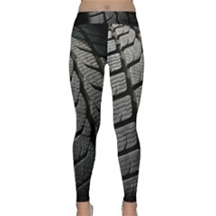 Auto Black Black And White Car Classic Yoga Leggings by Nexatart