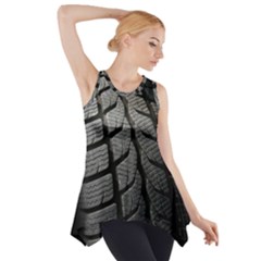 Auto Black Black And White Car Side Drop Tank Tunic by Nexatart