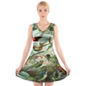 Beautiful Bird V-Neck Sleeveless Skater Dress View1