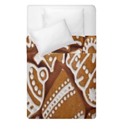 Biscuit Brown Christmas Cookie Duvet Cover Double Side (single Size) by Nexatart