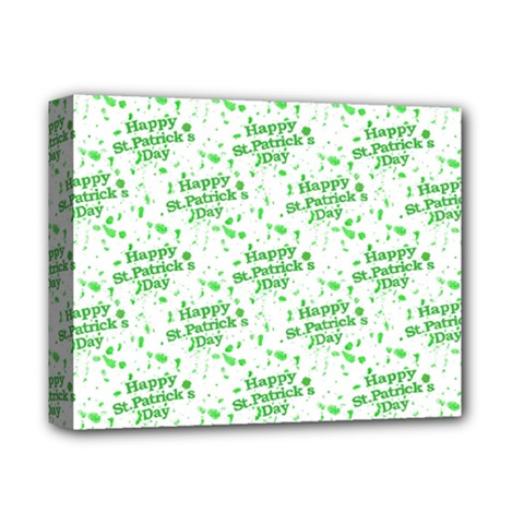 Saint Patrick Motif Pattern Deluxe Canvas 14  X 11  by dflcprints