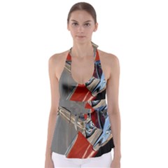 Classic Car Design Vintage Restored Babydoll Tankini Top by Nexatart