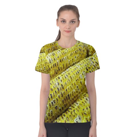 Corn Grilled Corn Cob Maize Cob Women s Cotton Tee by Nexatart