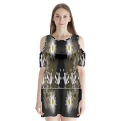 Daisy Bird  Shoulder Cutout Velvet  One Piece by Nexatart