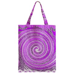 Digital Purple Party Pattern Zipper Classic Tote Bag by Nexatart