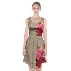 Flower Floral Bouquet Background Racerback Midi Dress by Nexatart