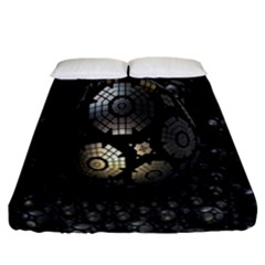 Fractal Sphere Steel 3d Structures Fitted Sheet (california King Size) by Nexatart