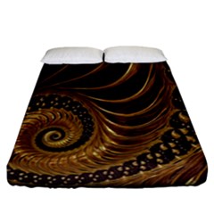 Fractal Spiral Endless Mathematics Fitted Sheet (california King Size) by Nexatart