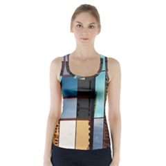 Glass Facade Colorful Architecture Racer Back Sports Top by Nexatart