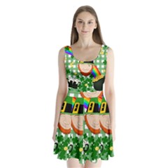 Lucky Irish Split Back Mini Dress  by Valentinaart