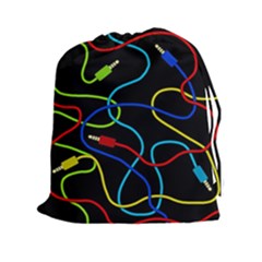 Audio Cables  Drawstring Pouches (xxl) by Valentinaart