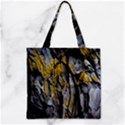 Grey Yellow Stone  Zipper Grocery Tote Bag View1