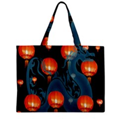 Lampion Zipper Mini Tote Bag by Nexatart