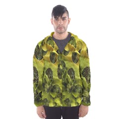 Olive Seamless Camouflage Pattern Hooded Wind Breaker (men) by Nexatart