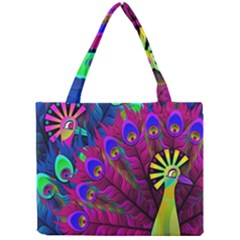 Peacock Abstract Digital Art Mini Tote Bag by Nexatart