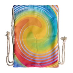 Rainbow Swirl Drawstring Bag (large) by OneStopGiftShop