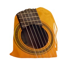 Vintage Guitar Acustic Drawstring Pouches (xxl) by Nexatart