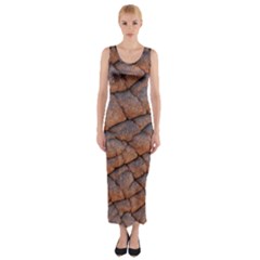 Elephant Skin Fitted Maxi Dress by Amaryn4rt