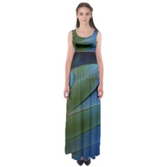 Feather Parrot Colorful Metalic Empire Waist Maxi Dress by Amaryn4rt