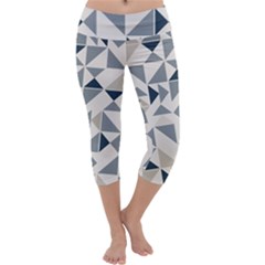 Geometric Triangle Modern Mosaic Capri Yoga Leggings by Amaryn4rt