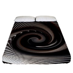 Abstract Background Curves Fitted Sheet (king Size) by Amaryn4rt