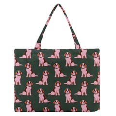 Dog Animal Pattern Medium Zipper Tote Bag by Amaryn4rt